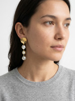 Клипсы Chanel с кристаллами