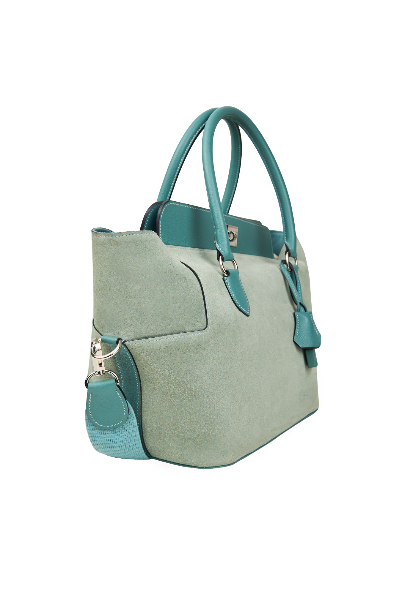 Сумка Hermès Toolbox 26 Bleu Atoll Grizzly Evercolor 