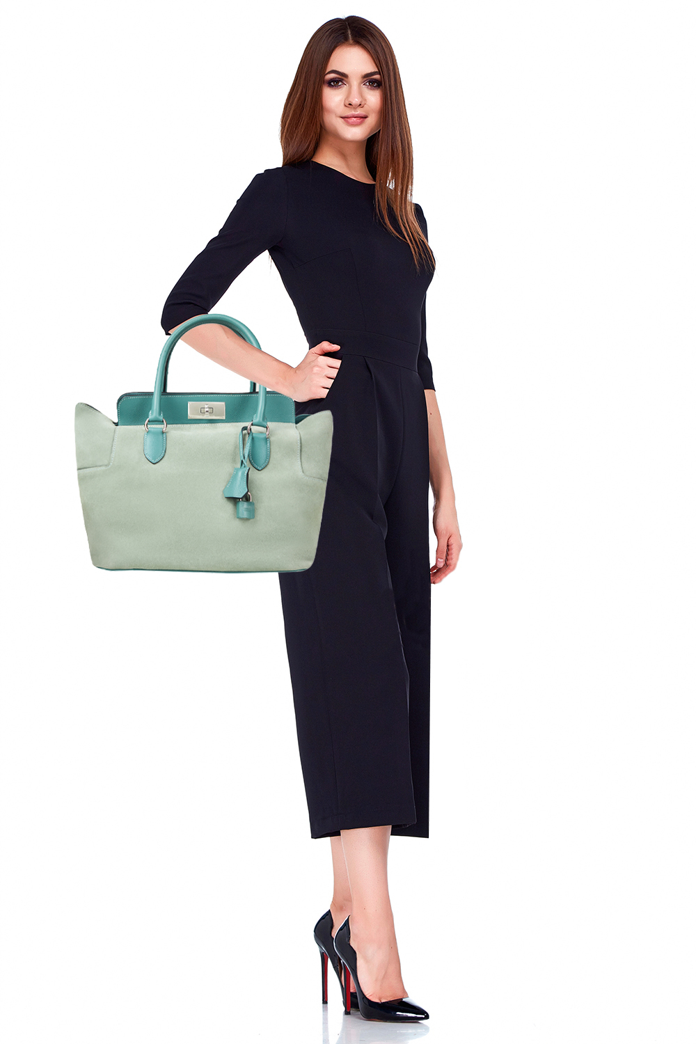 Сумка Hermès Toolbox 26 Bleu Atoll Grizzly Evercolor 