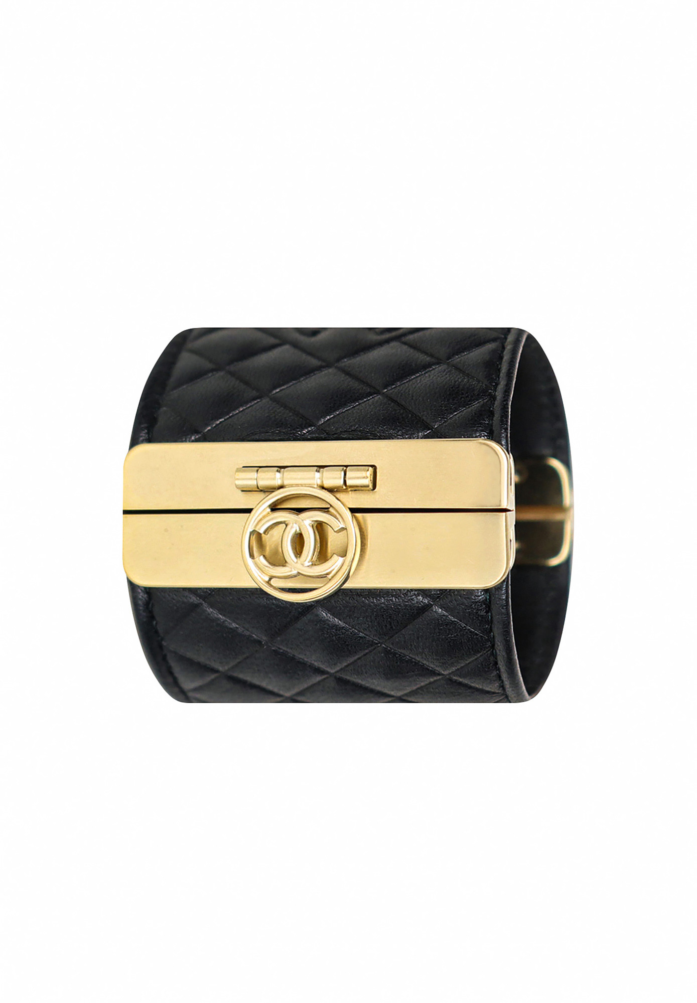 Стеганый браслет Chanel с логотипом