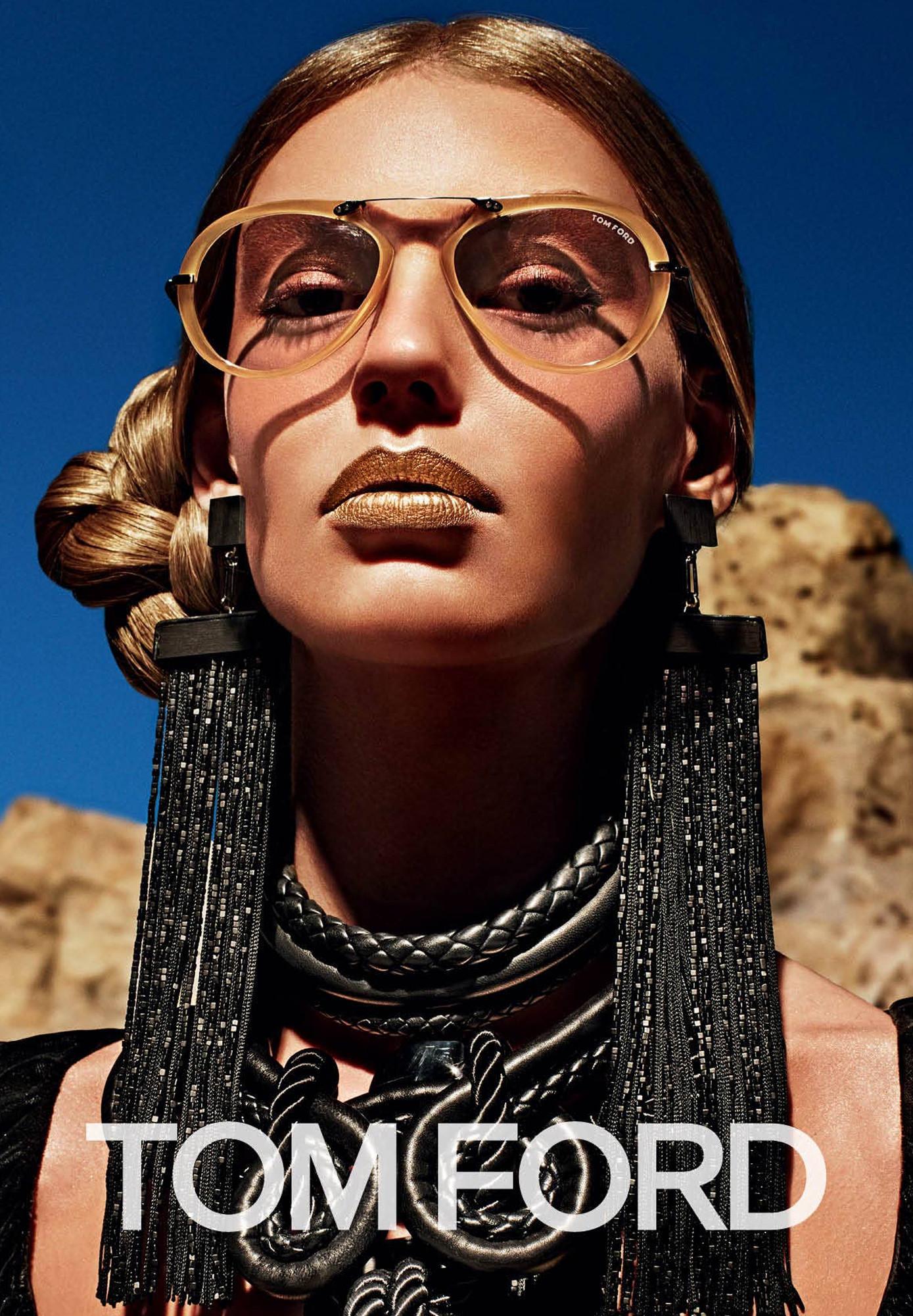 Колье Tom Ford с черным агатом