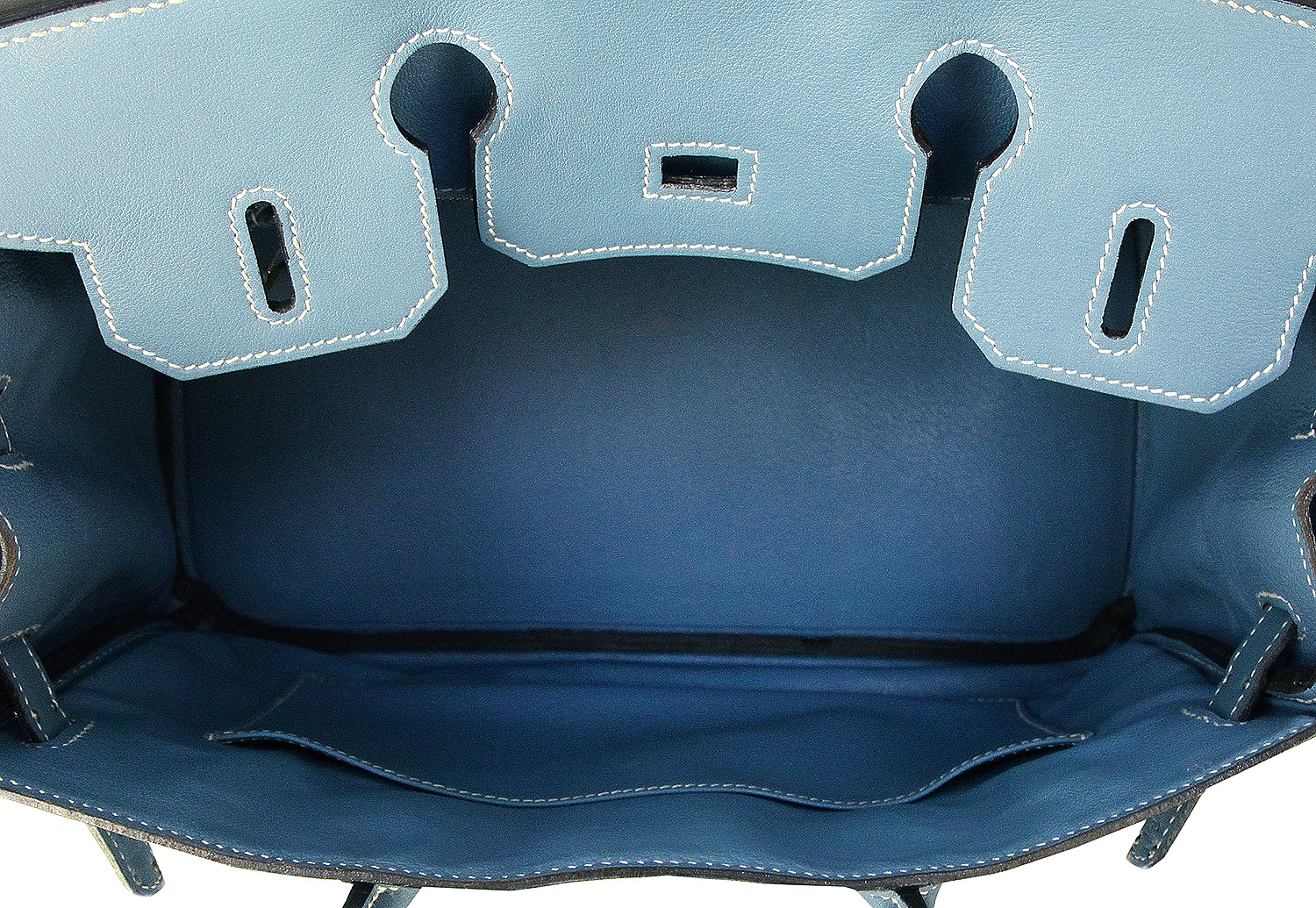 Голубая сумка Hermès Birkin 30 Swift