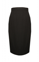 Чёрный твидовый костюм Chanel с золотистыми пуговицами