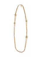 Золотистое колье Chanel с цветами