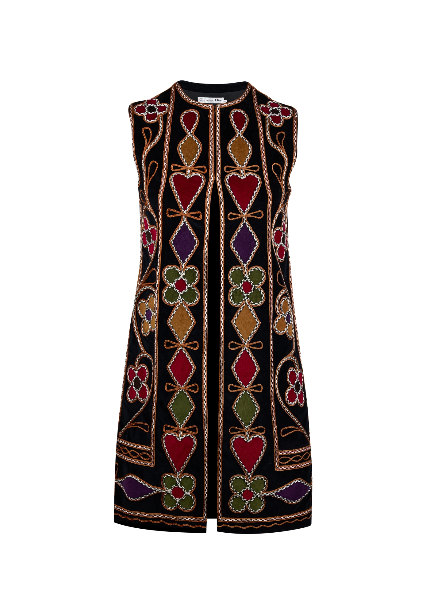 Жилет Christian Dior из разноцветного бархата