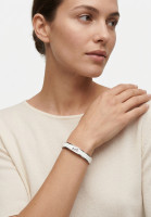 Браслет Hermès Calèche с белой эмалью