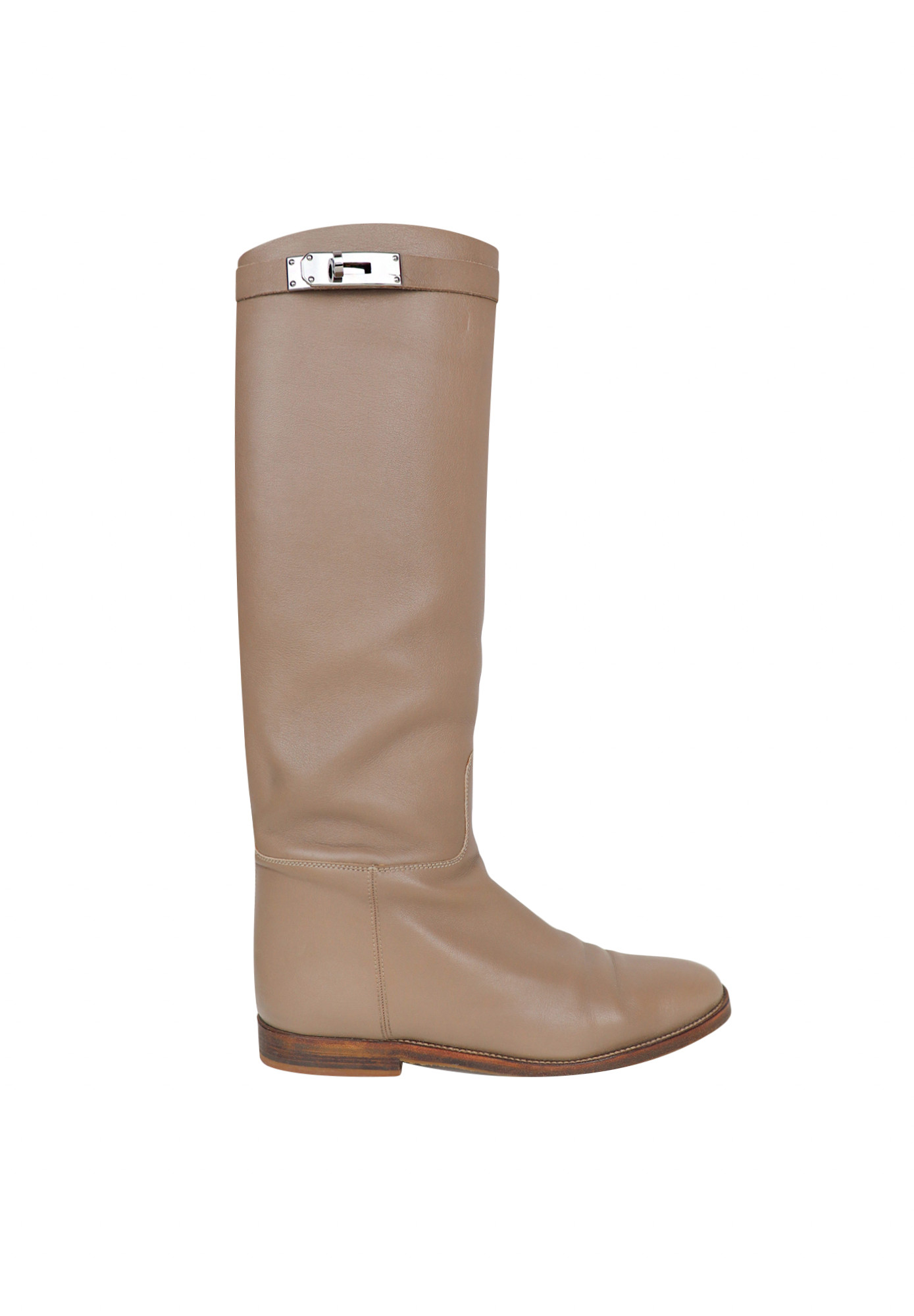 Бежевые сапоги Hermès Kelly