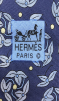 Синий галстук Hermès