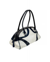 Черно-белая сумка Prada Bowling