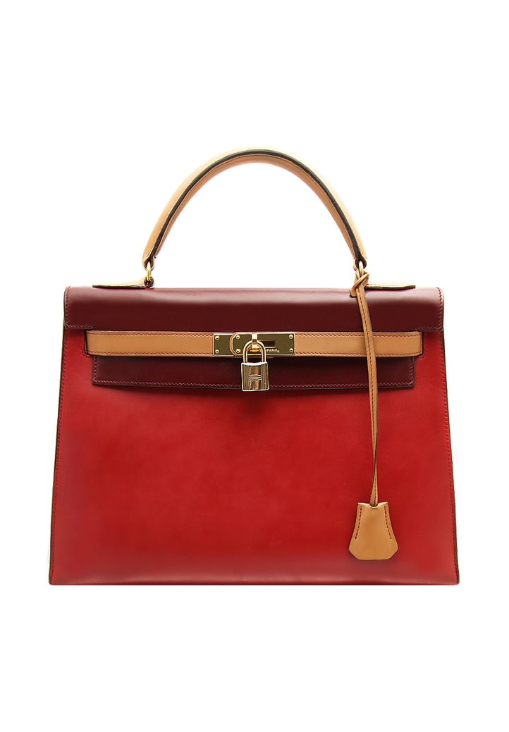 Трехцветная сумка Hermès Kelly 32