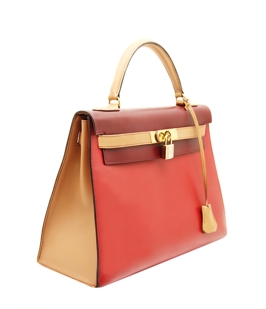 Трехцветная сумка Hermès Kelly 32