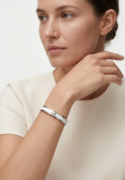 Браслет Hermès Calèche с белой эмалью