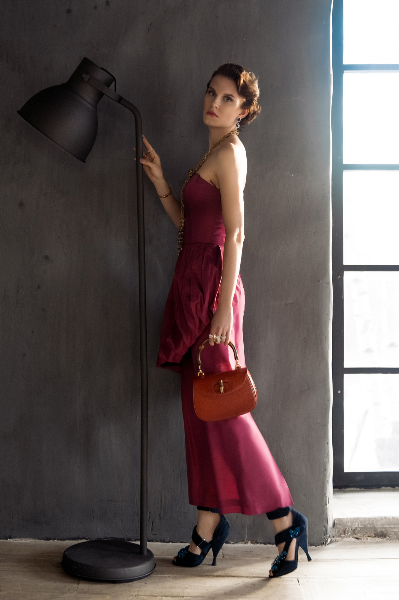 Сумка Gucci Bamboo из кожи рептилии