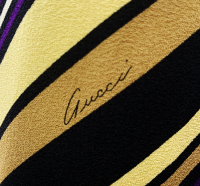 Шелковая блузка Gucci в полоску