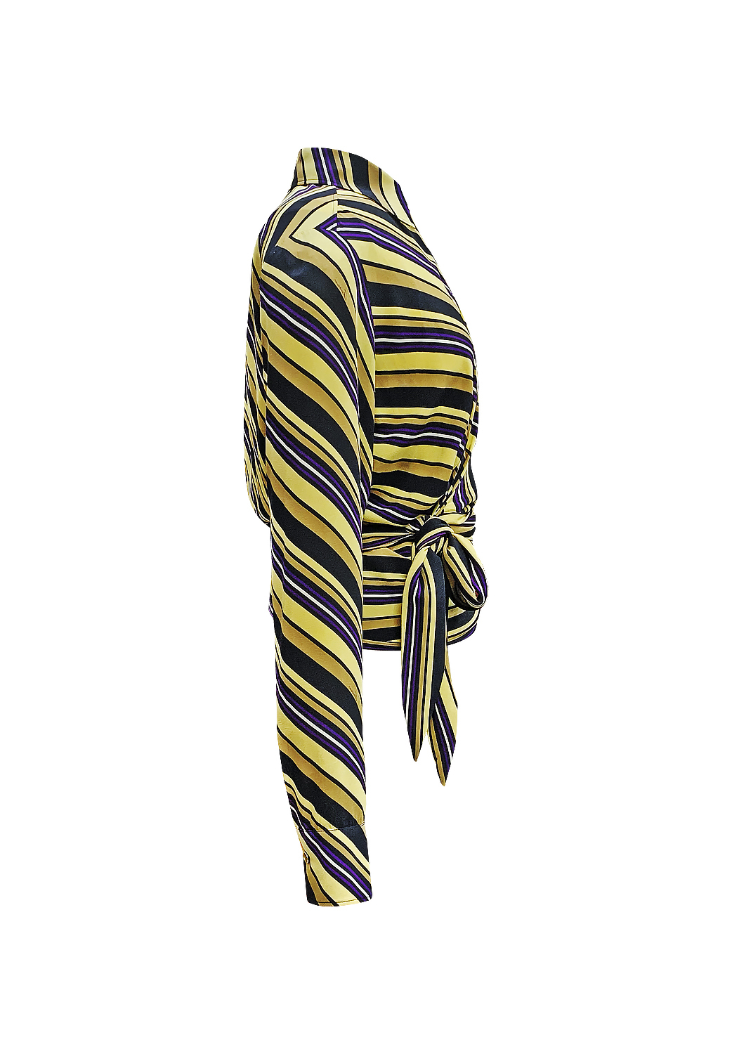 Шелковая блузка Gucci в полоску