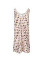 Розовое платье Chanel с принтом