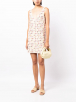 Розовое платье Chanel с принтом