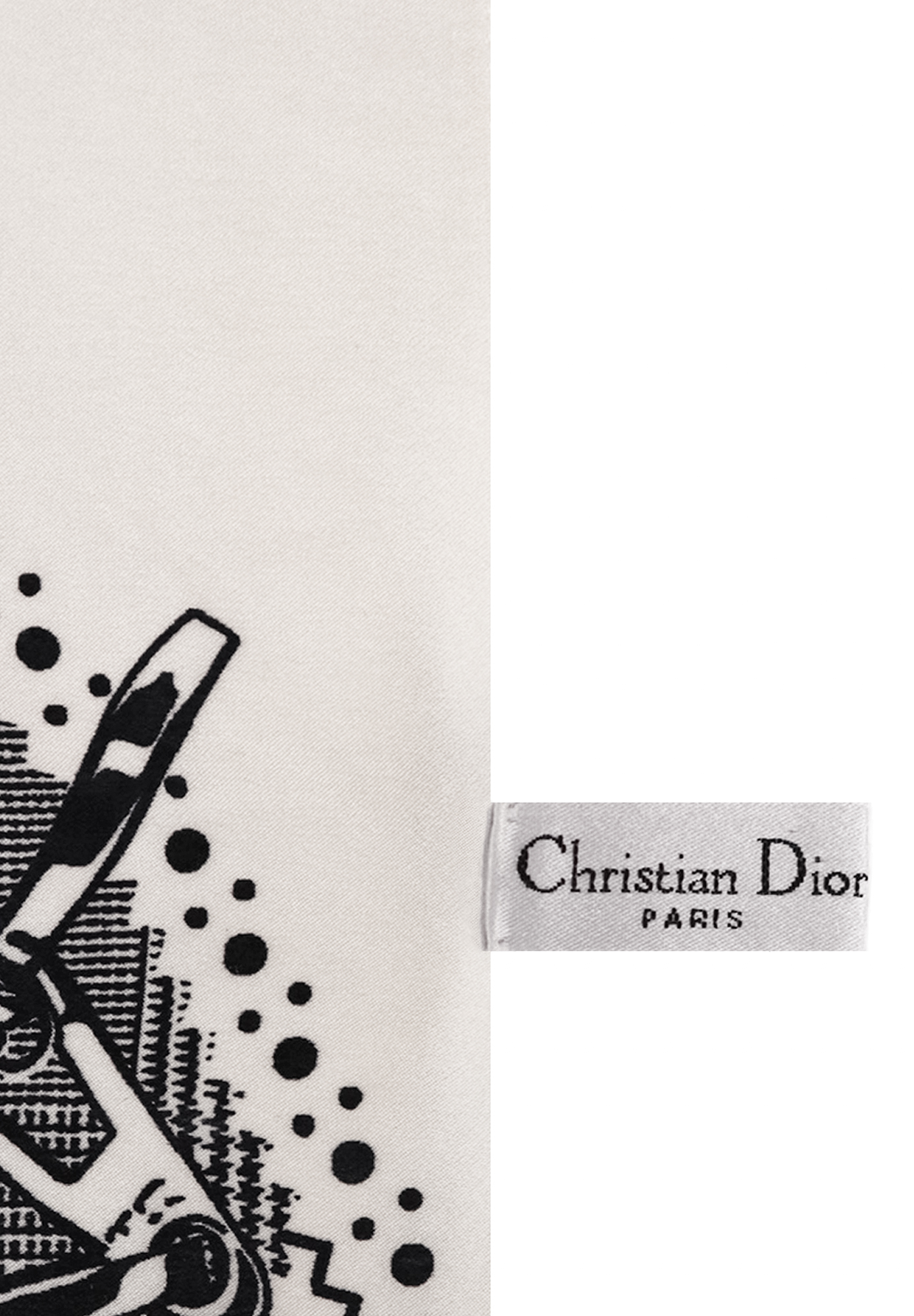Шелковый платок Christian Dior в клетку