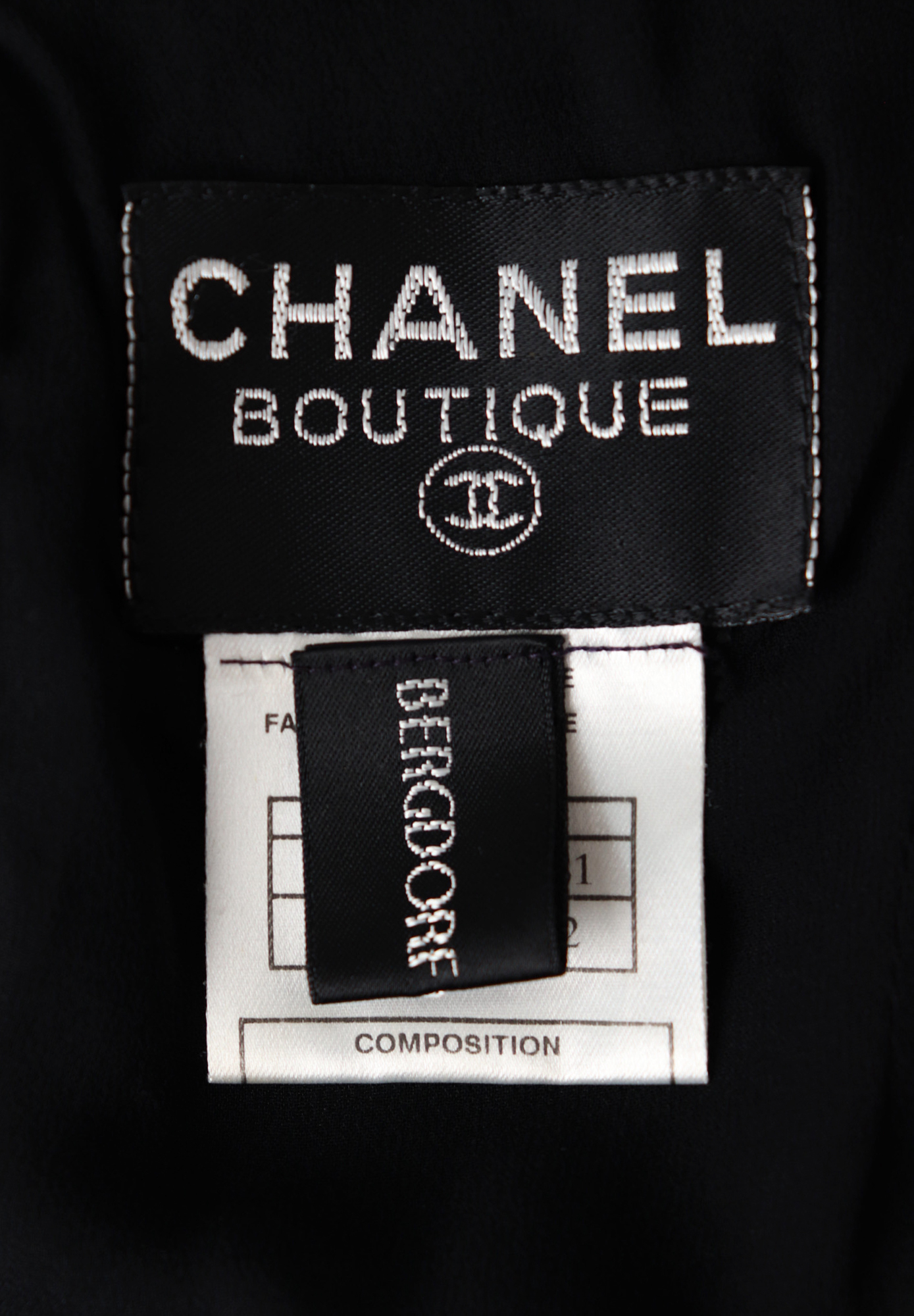 Вечернее платье Chanel с цепочкой