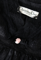 Черное платье Christian Dior с кружевом