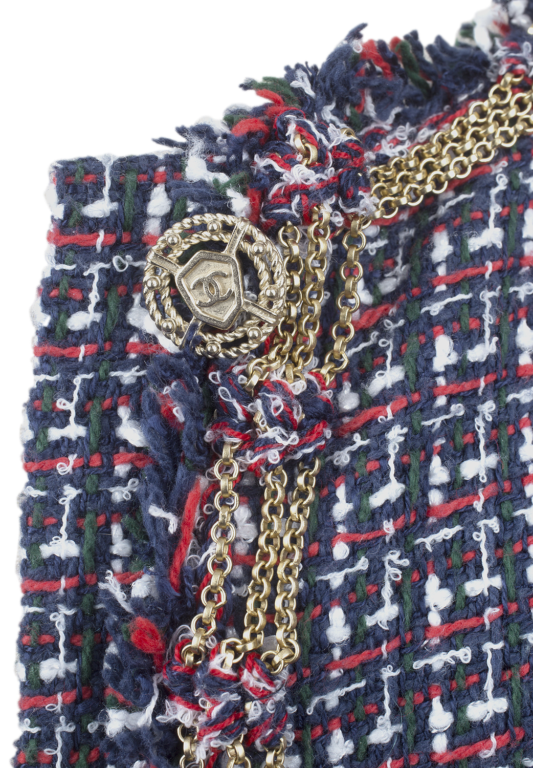 Удлиненный жакет Chanel с цепочками