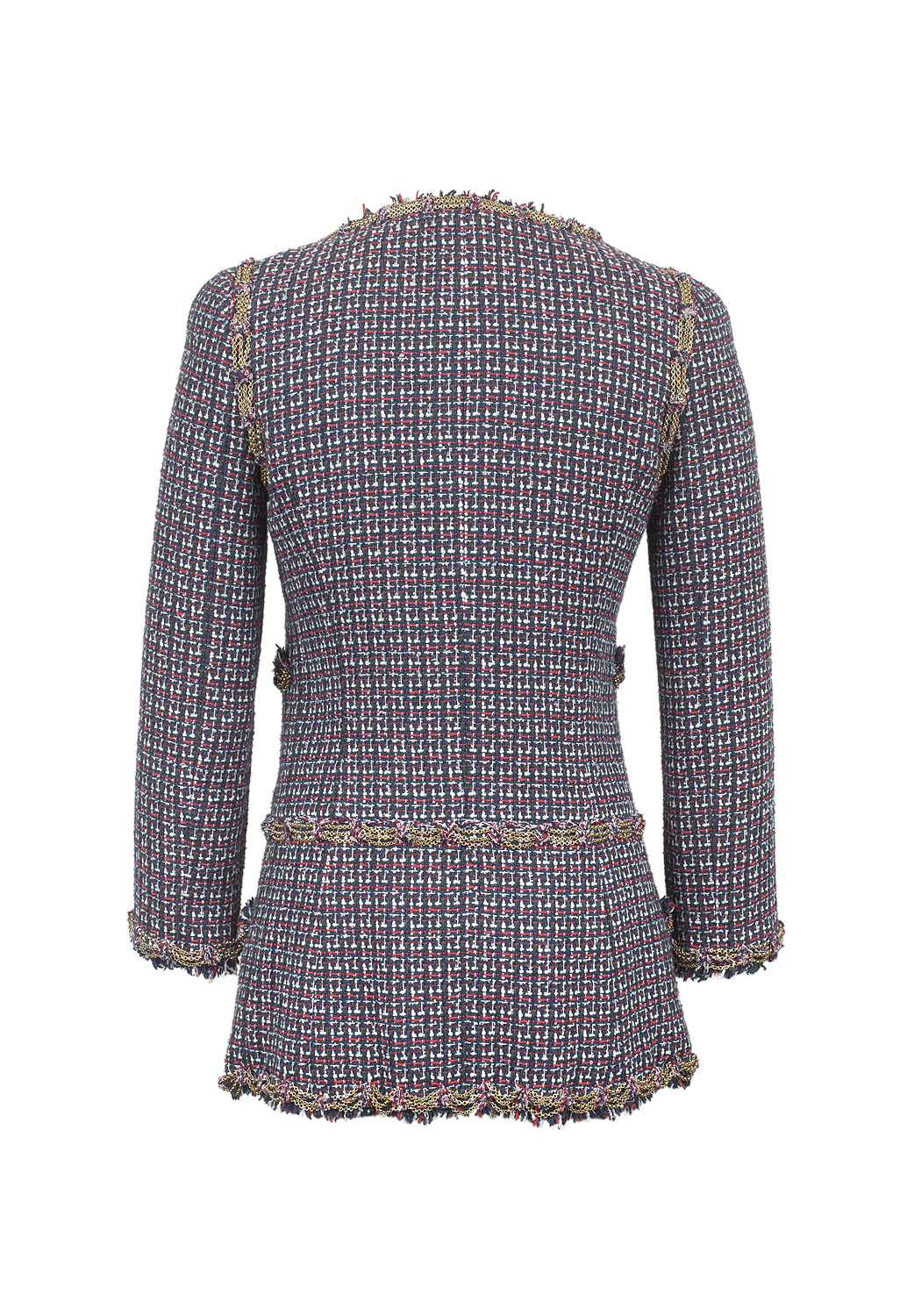 Удлиненный жакет Chanel с цепочками