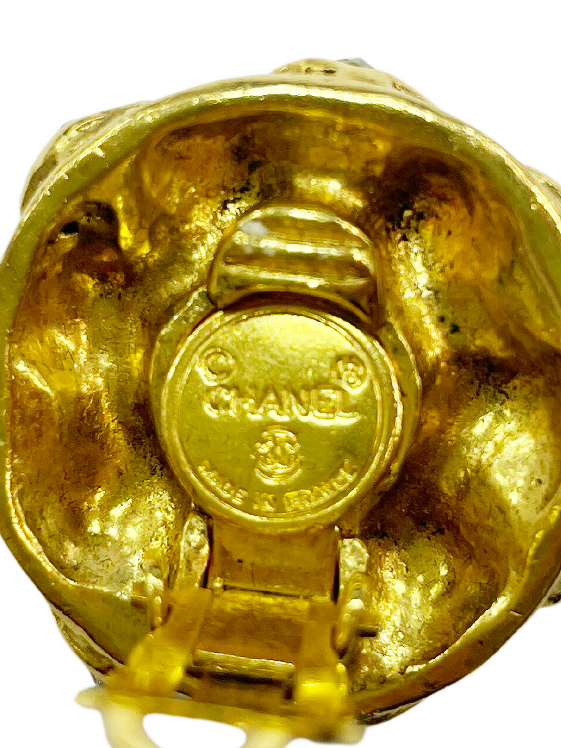 Клипсы Chanel с кристаллами