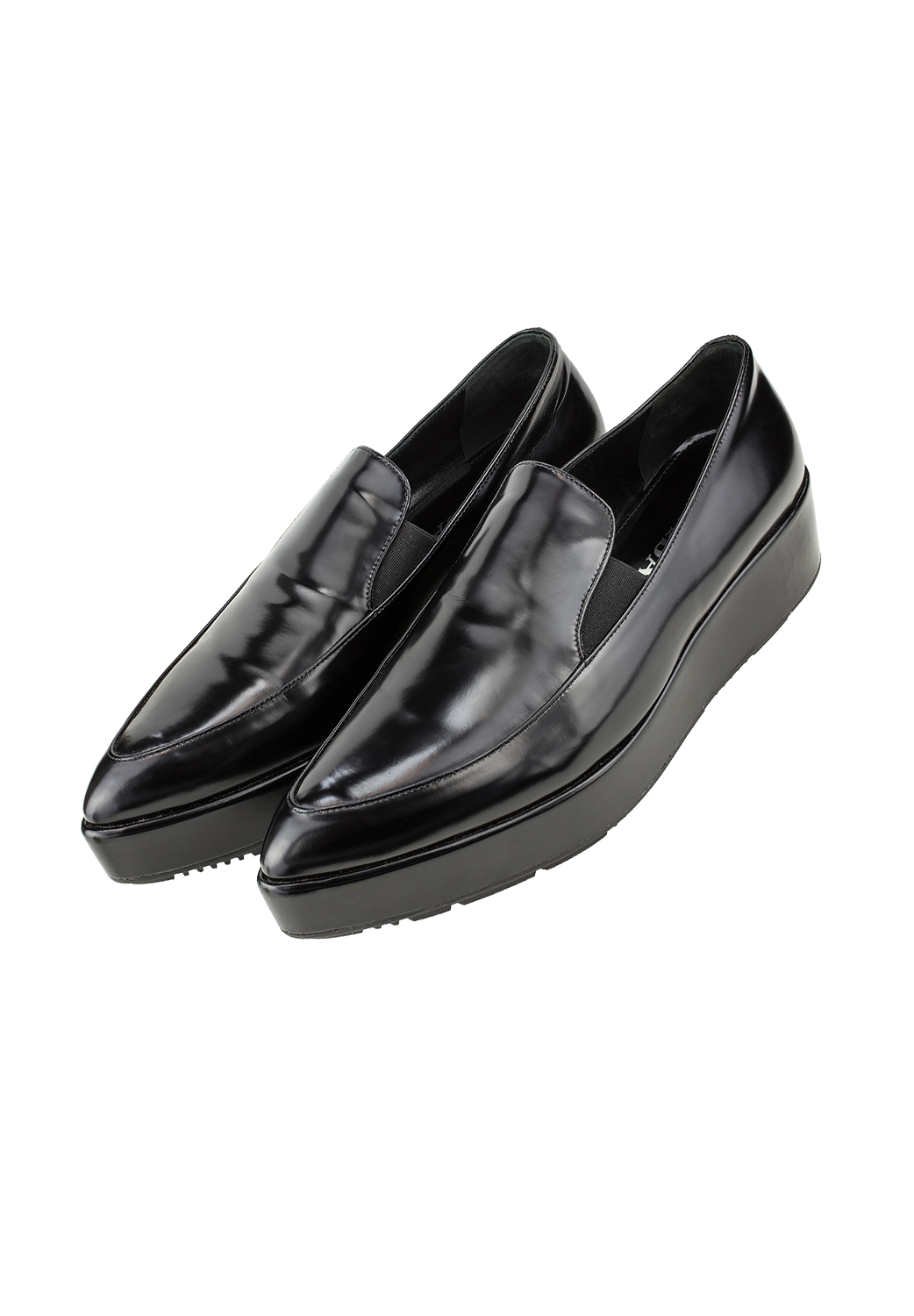 Чёрные ботинки на платформе Prada