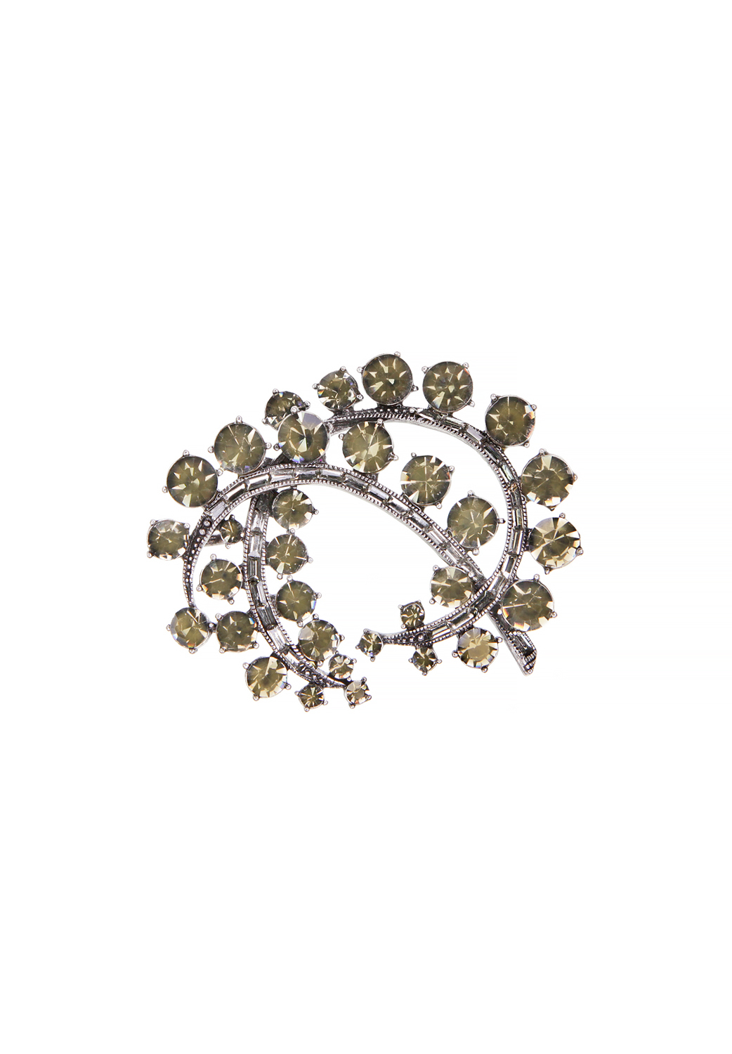 Брошь с крупными кристаллами