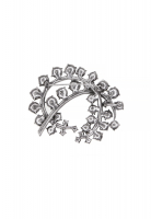 Брошь с крупными кристаллами