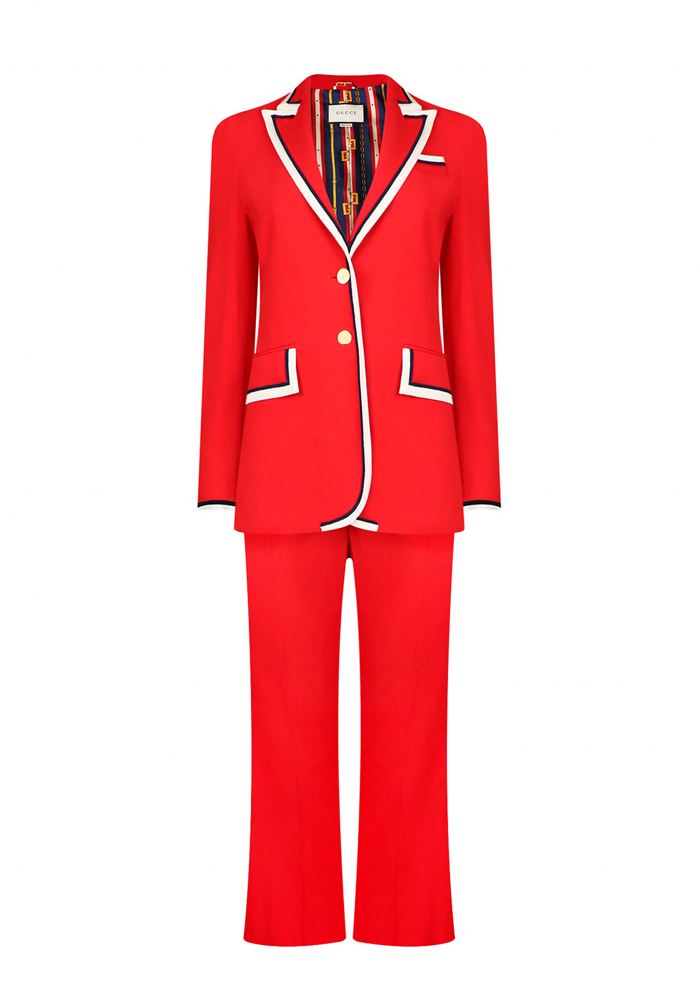 Костюм Gucci с черно-белой оторочкой