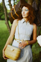 Колье Chanel с подвеской-крестом и кристаллами Gripoix