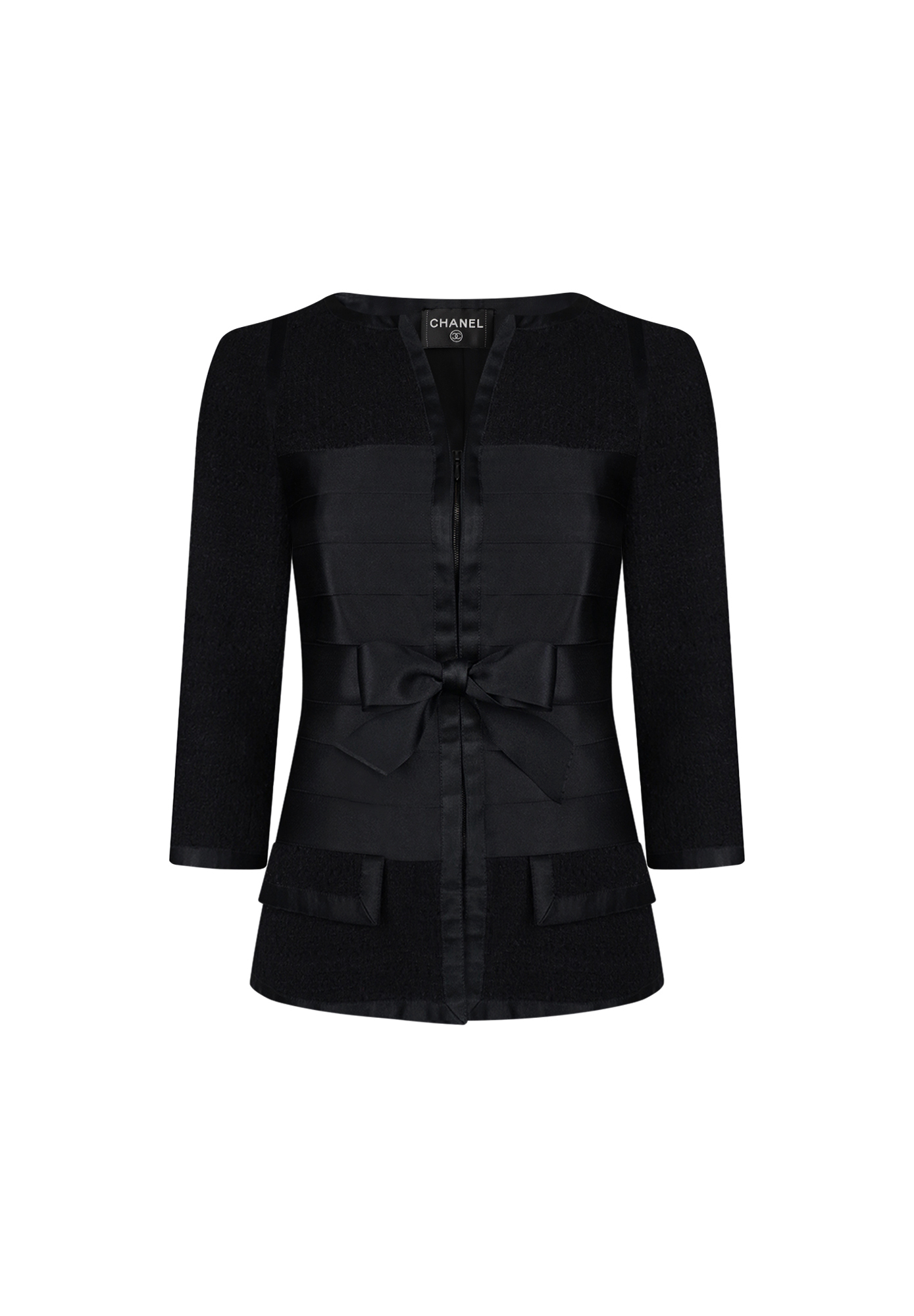 Жакет Chanel с атласными лентами