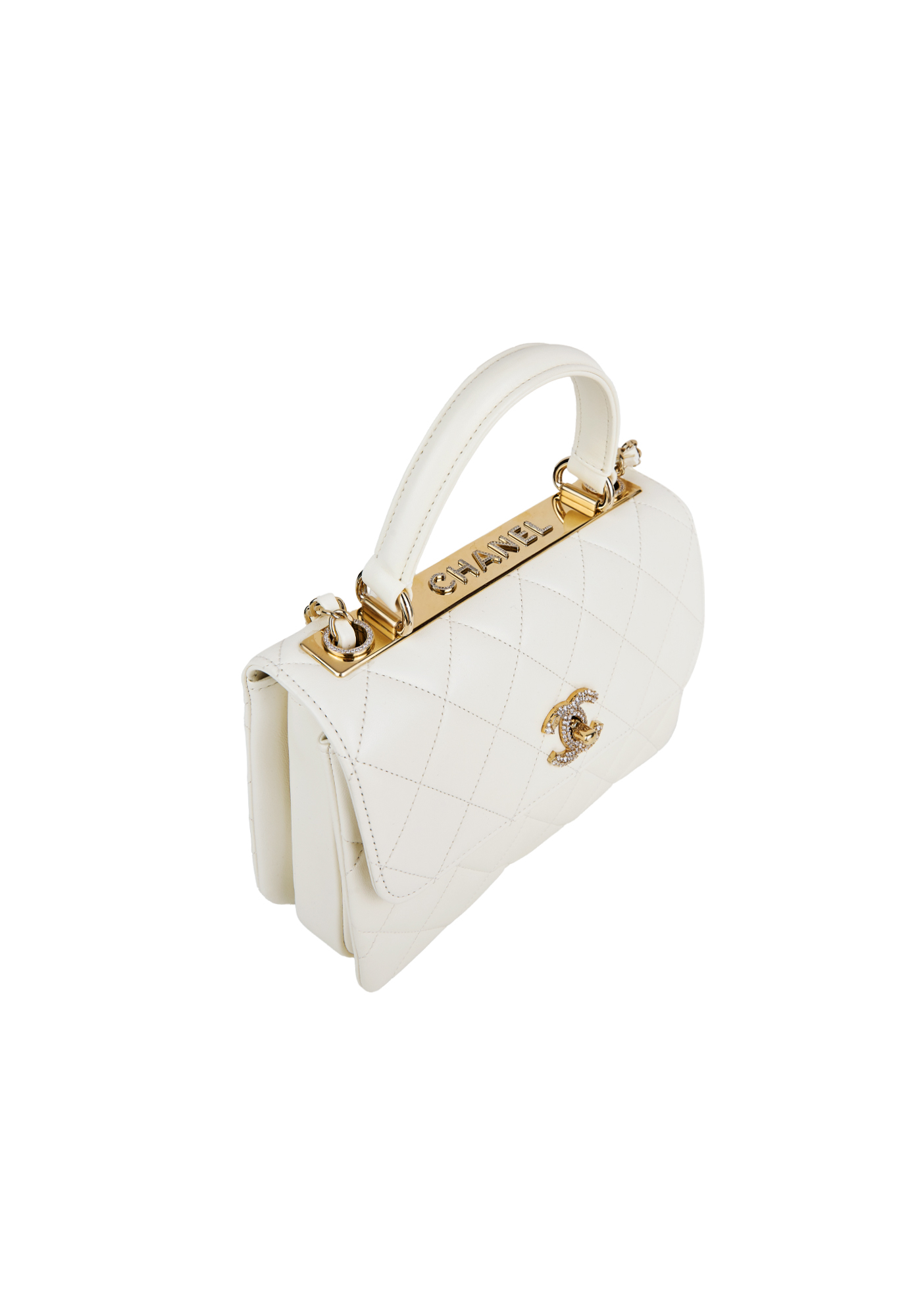 Белая сумка Chanel Trendy CC 