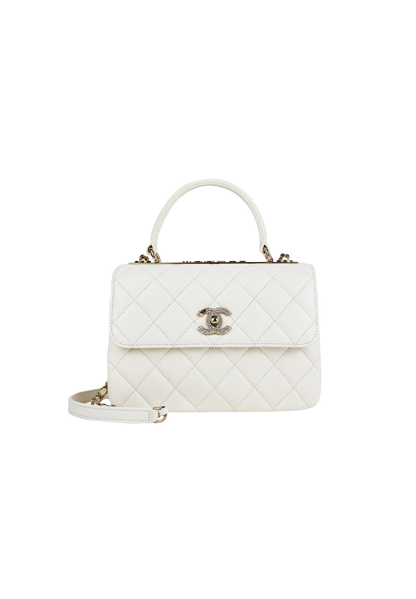 Белая сумка Chanel Trendy CC 