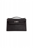 Сумка Hermès Kelly Pochette Black Doblis Suede