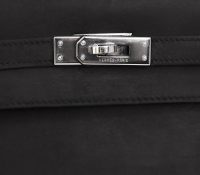 Сумка Hermès Kelly Pochette Black Doblis Suede