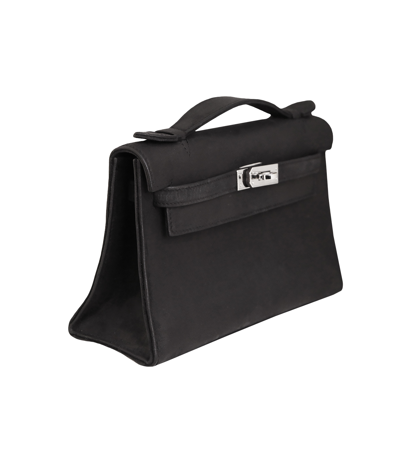 Сумка Hermès Kelly Pochette Black Doblis Suede