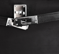 Сумка Hermès Kelly Pochette Black Doblis Suede