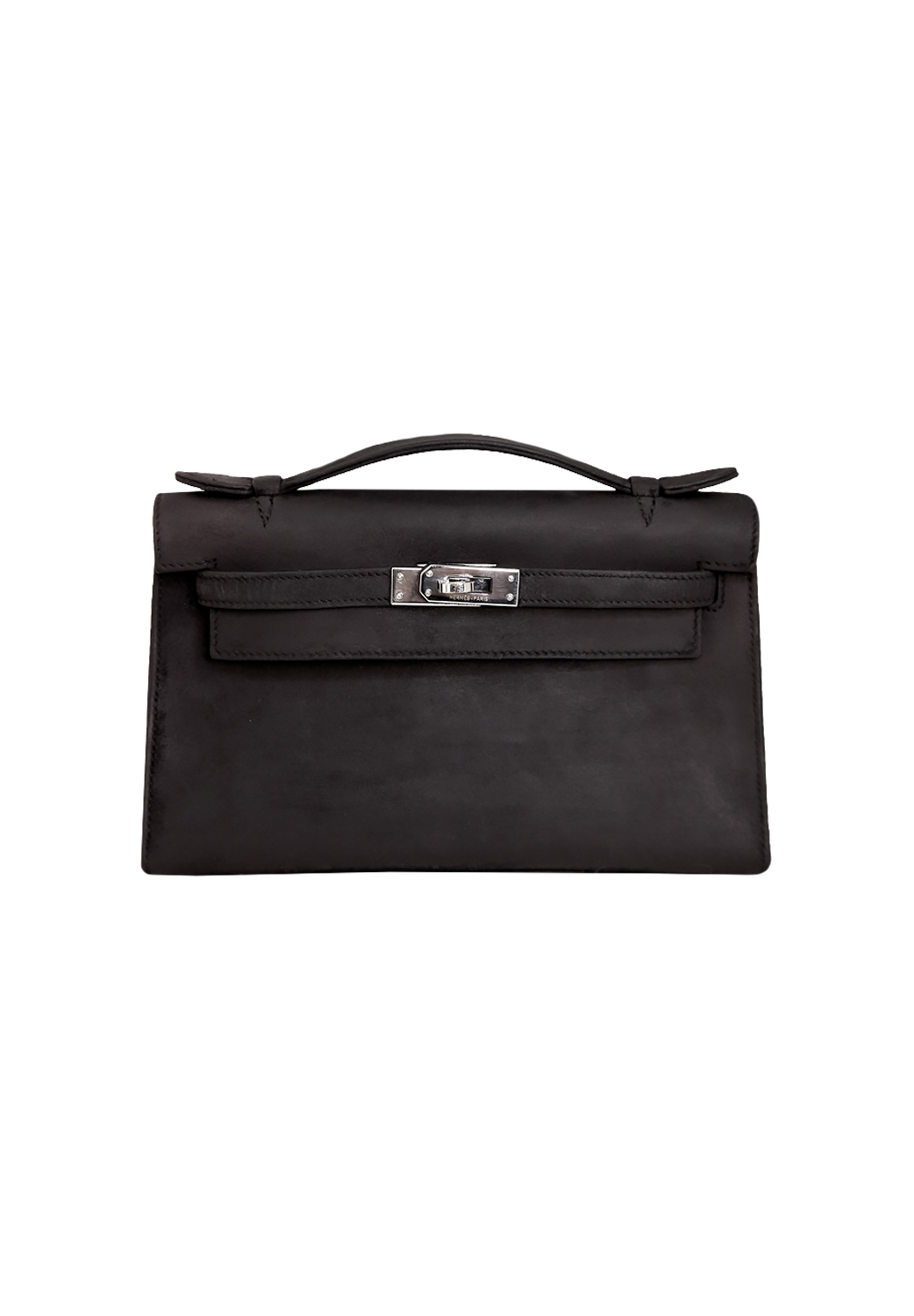 Сумка Hermès Kelly Pochette Black Doblis Suede