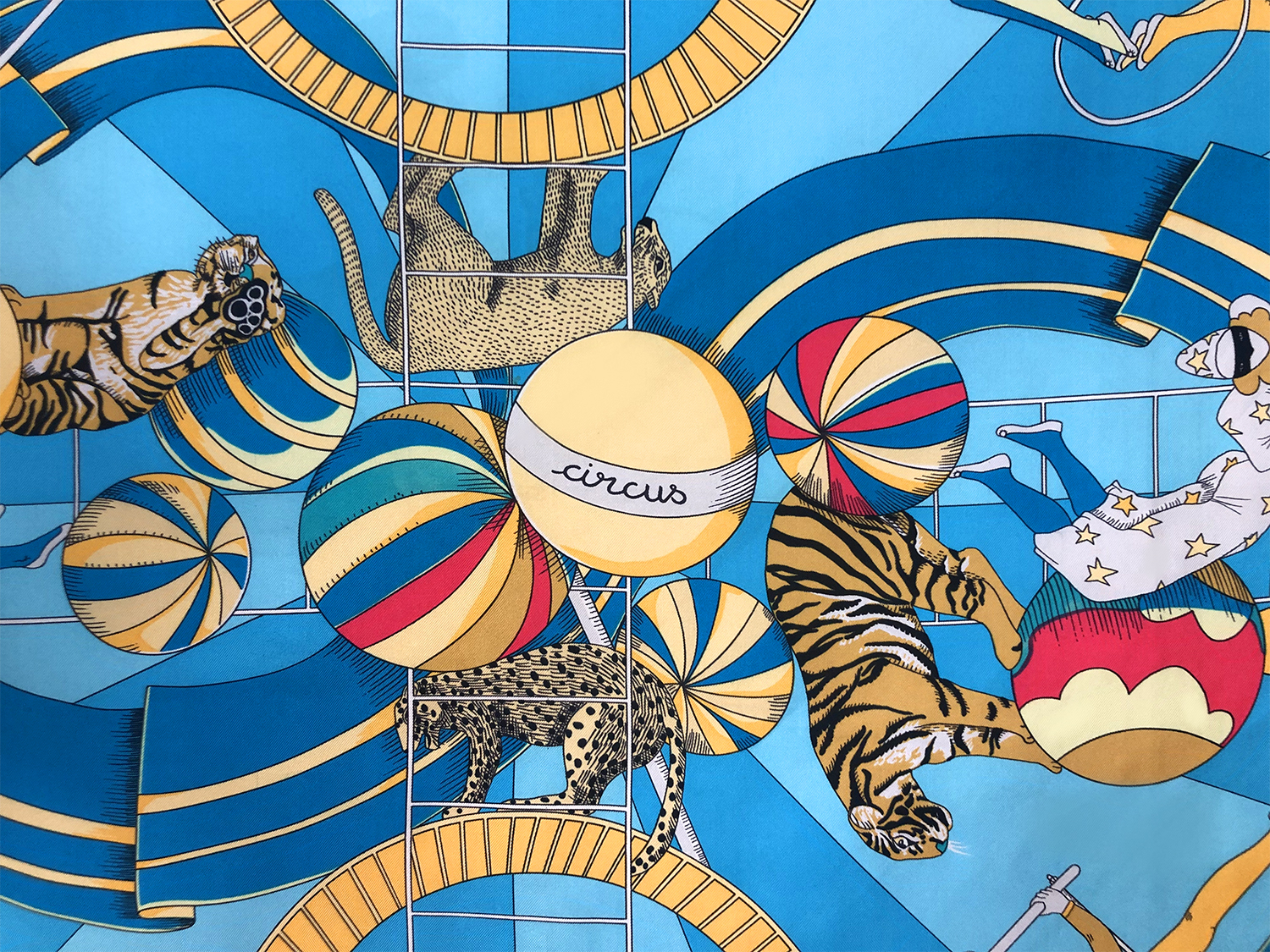 Шелковый платок Hermès Circus