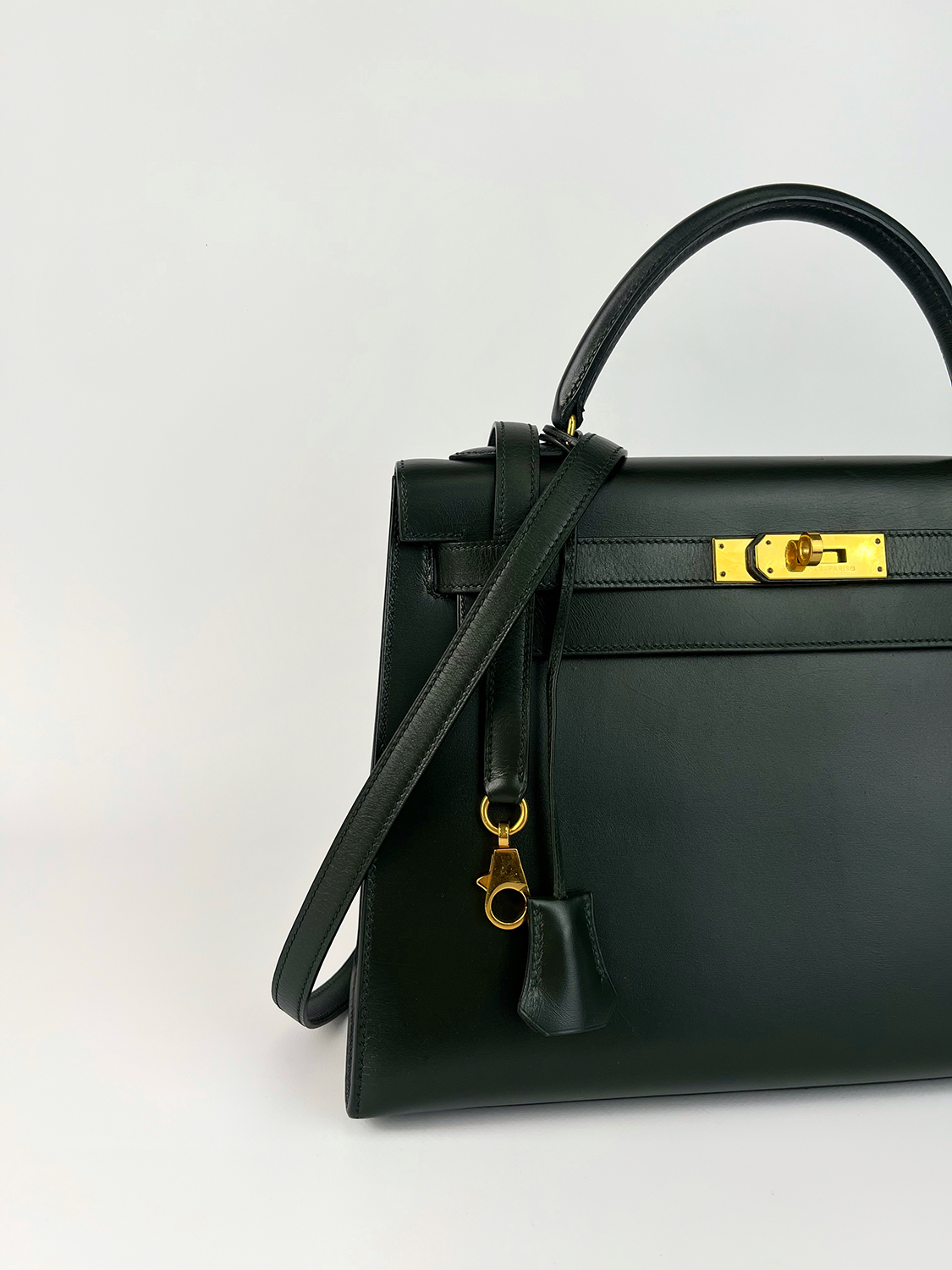 Сумка Hermès Kelly 32 Vert Fonce Box