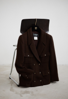 Двубортный жакет Chanel из твида