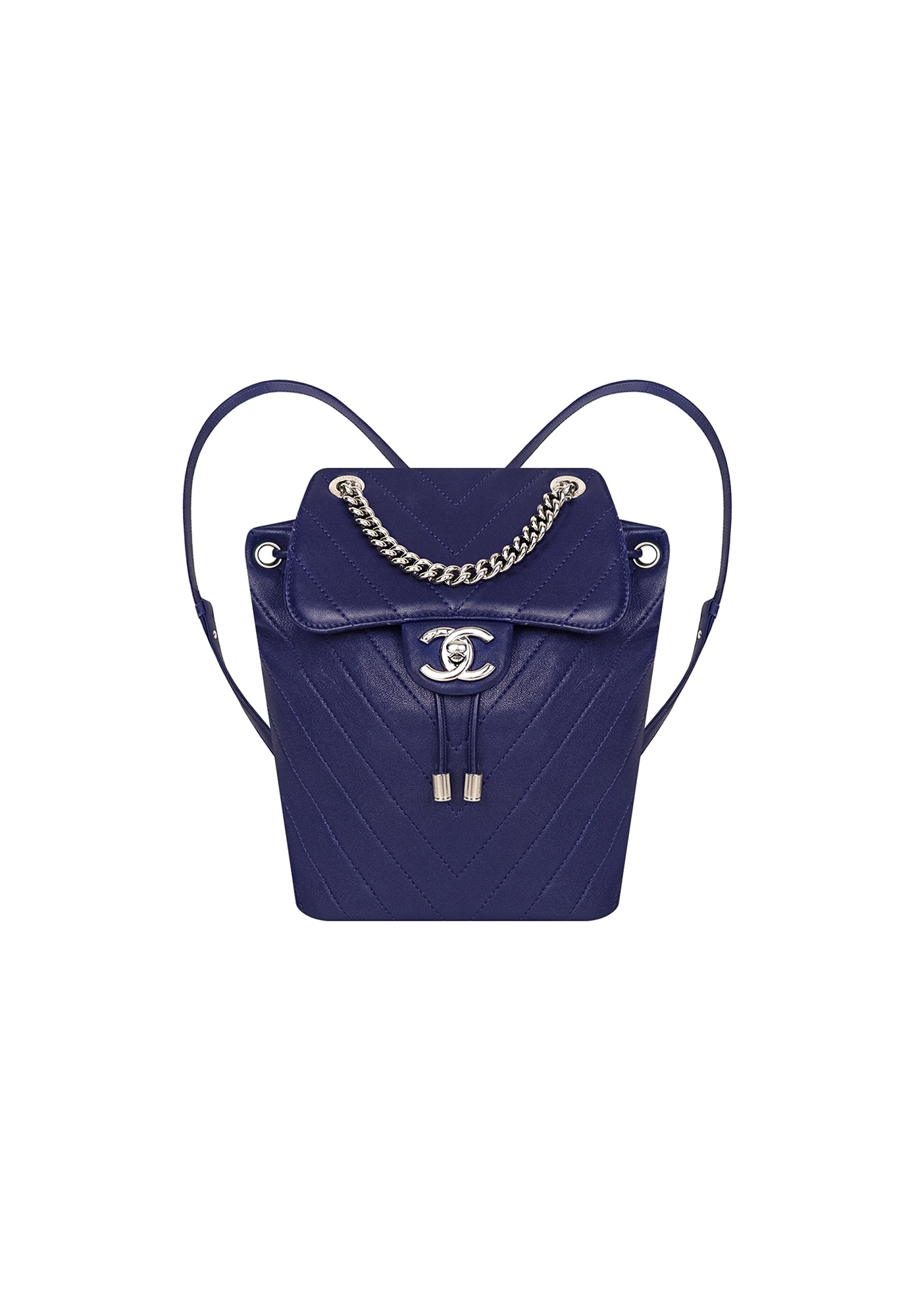 Синий рюкзак Chanel Chevron Mini Urban Spirit