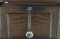 Кошелек Hermès из кожи крокодила