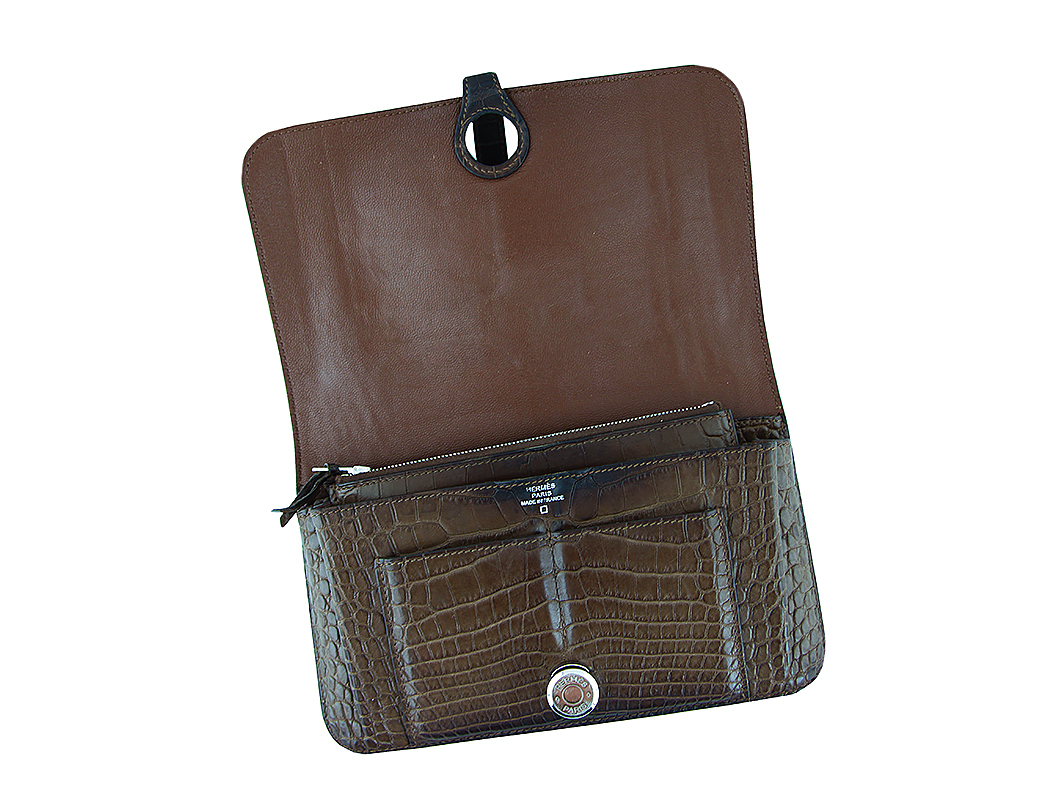 Кошелек Hermès из кожи крокодила