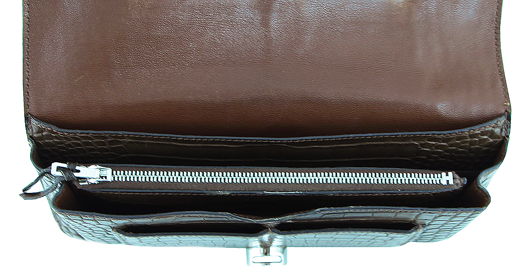 Кошелек Hermès из кожи крокодила
