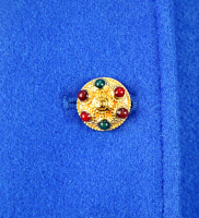 Сине-голубой жакет Chanel с пуговицами Gripoix