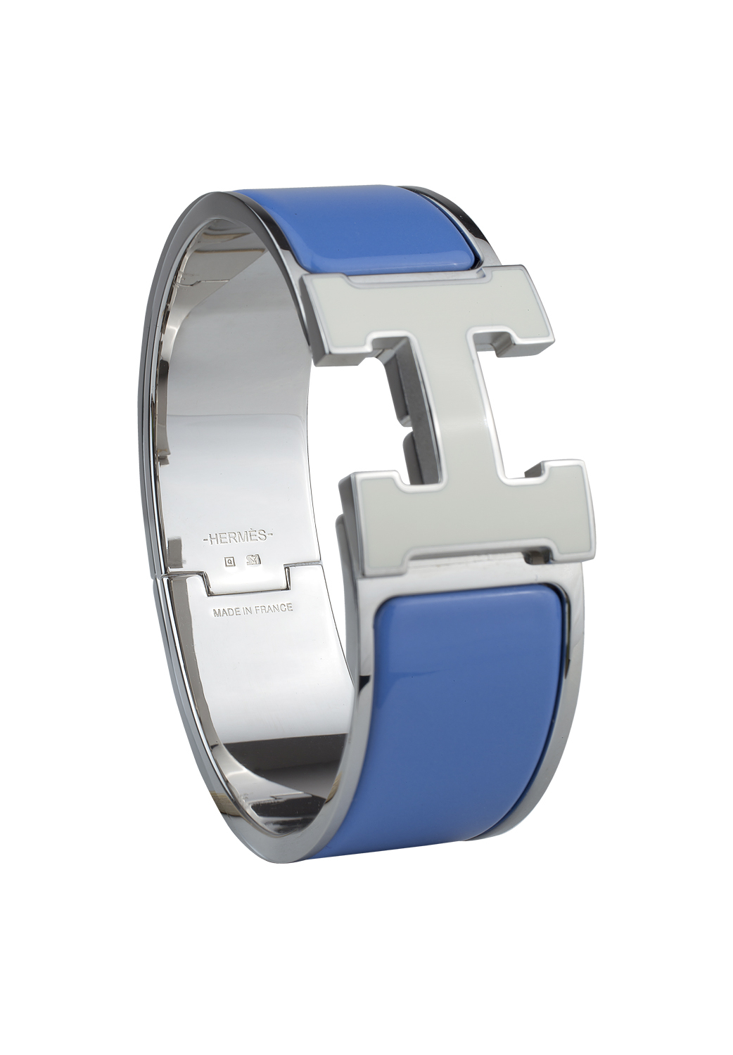 Голубой браслет Hermès Clic Clac H