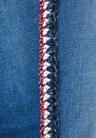 Джинсы Chanel с твидовыми лампасами